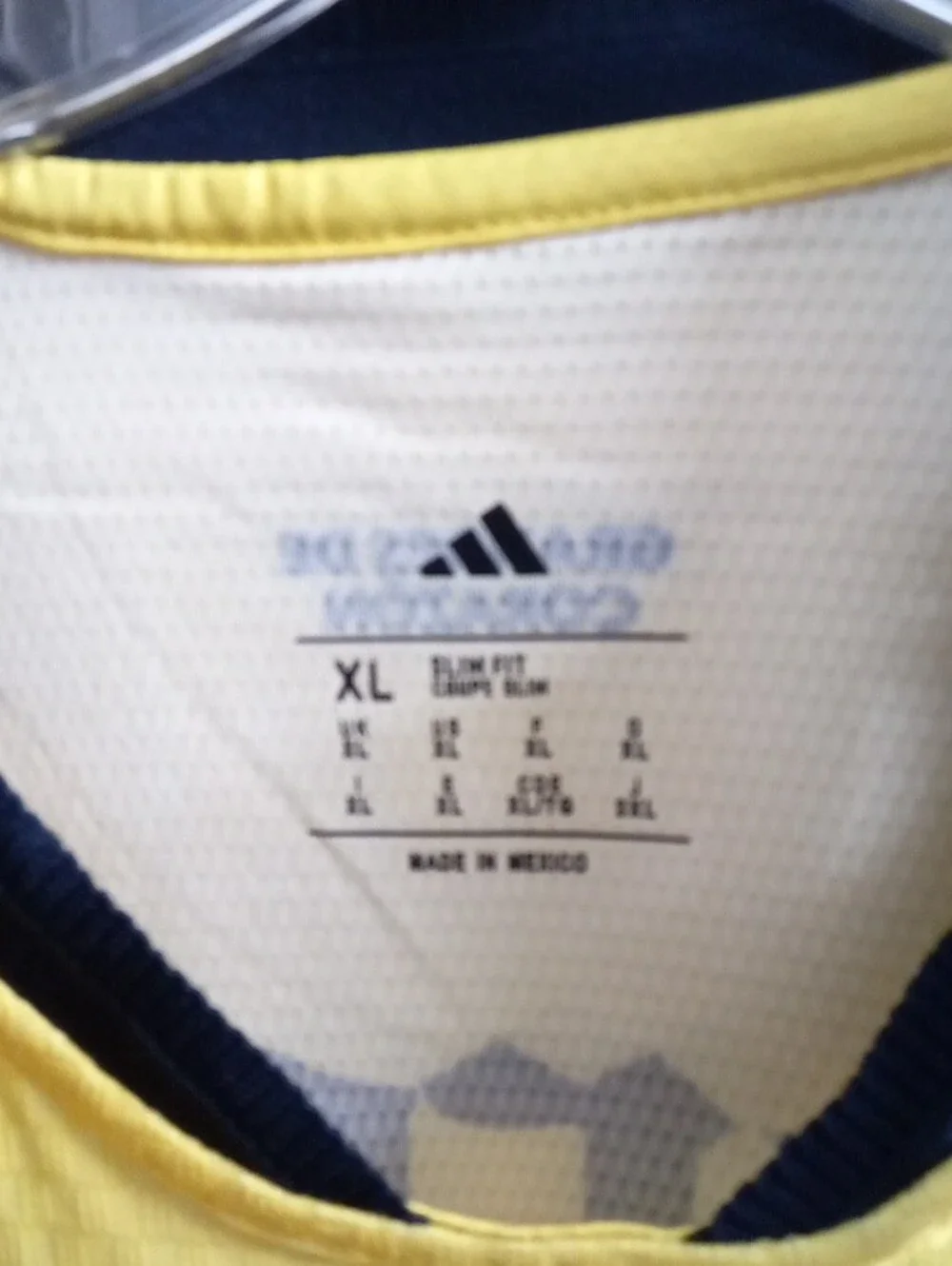 adidas Yellow & Navy Club América Kids Soccer Jersey with Red Accents